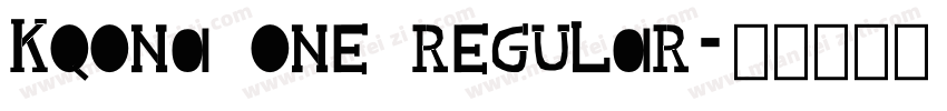 kqona one regular字体转换